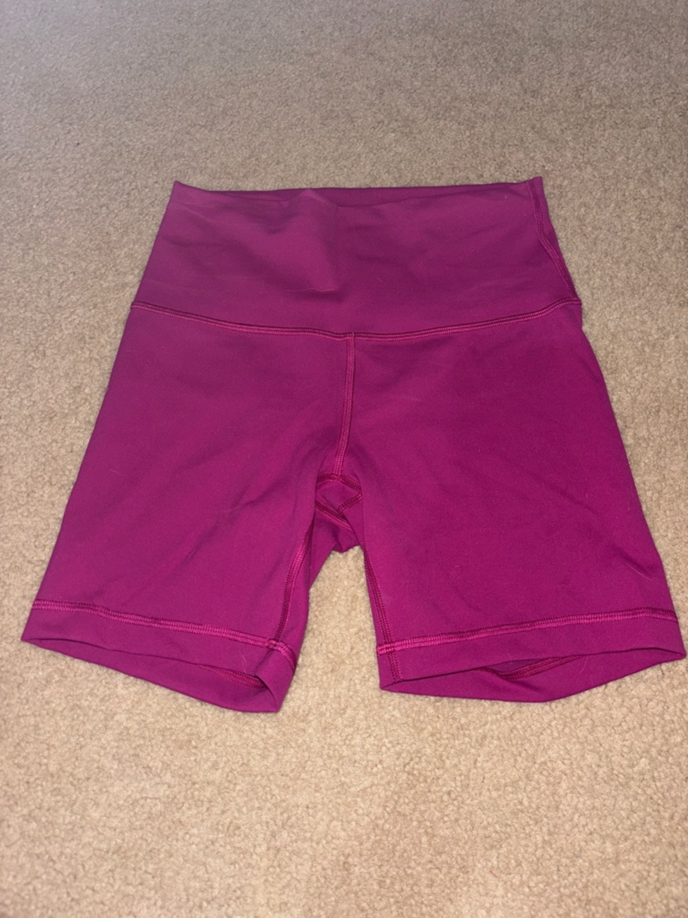 lululemon athletica High-Rise Raspberry Bike Shorts-New Never Worn